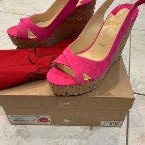 Christian Louboutin Women's Platform Suede Wedges